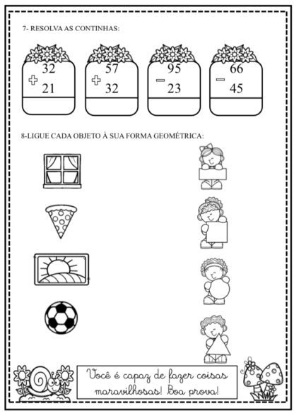 AVALIACAO 1º ANO- LÍNGUA PORTUGUESA E MATEMÁTICA ✏️ - Image 7