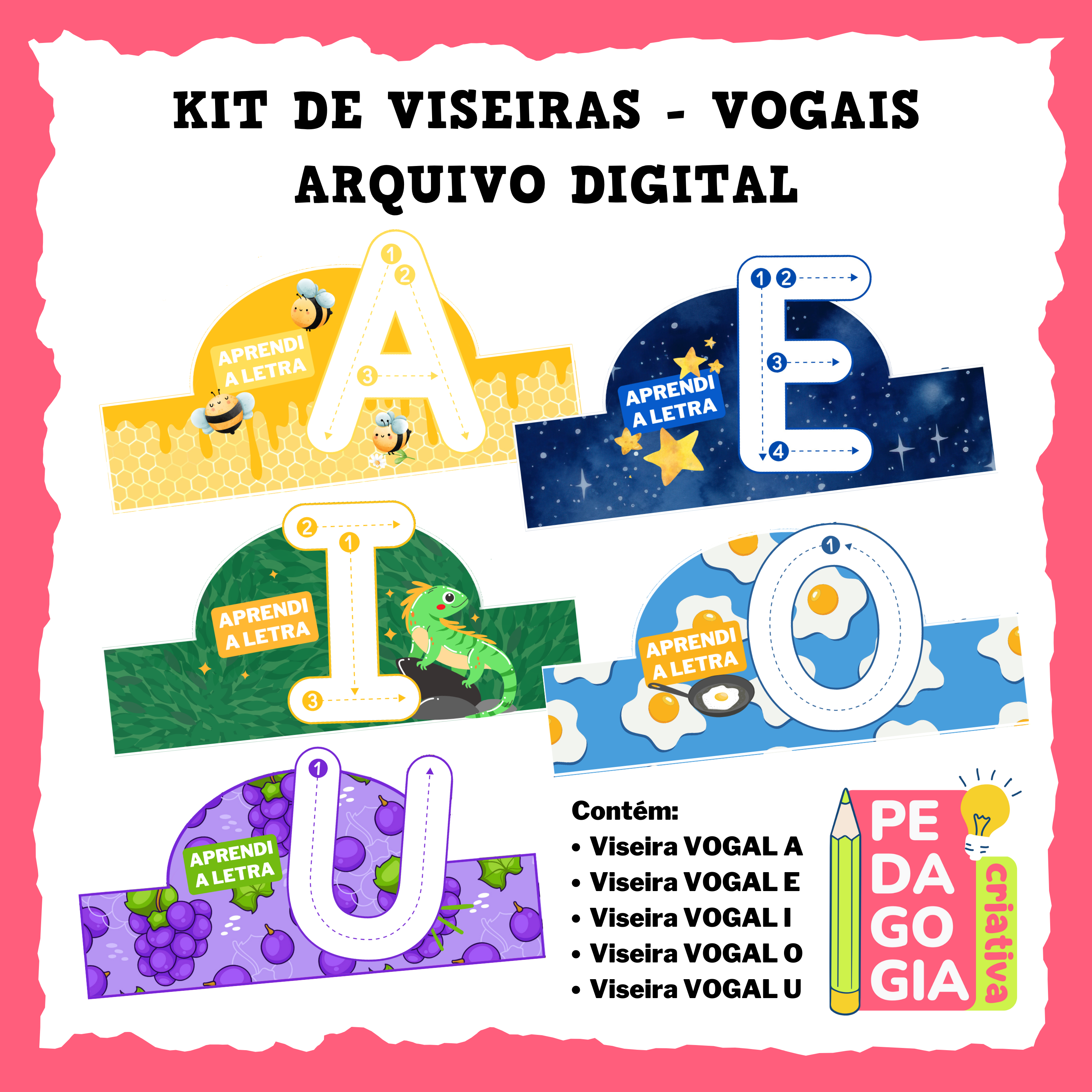 KIT DE VISEIRAS VOGAIS
