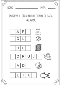 Atividades – Formando Palavras