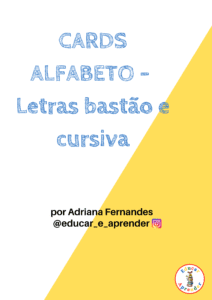 Cards Alfabeto – Bastão e Cursiva