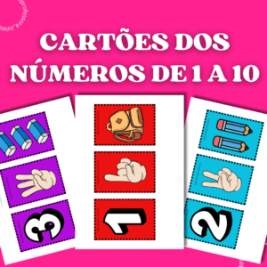 CARTÕES DOS NÚMEROS DE 1 A 10