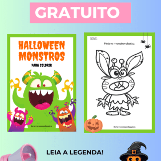 Monstros Halloween para colorir