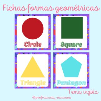 Fichas formas geométricas inglês