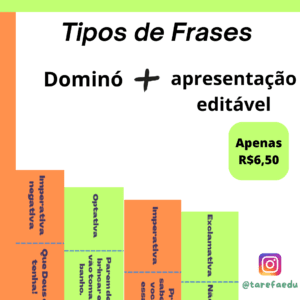Tipos de Frases: dominó + apresentação