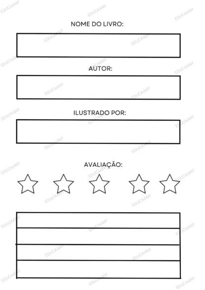 Livro para catalogação de livros - Passaporte da Leitura para Crianças - Image 4