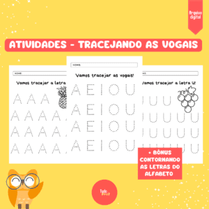 Atividades – tracejando as vogais
