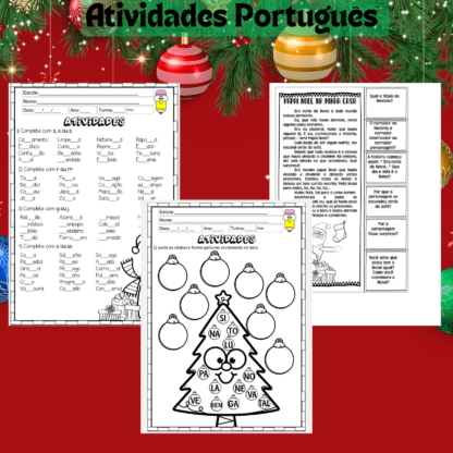 Atividades Português e Matemática Natal 1º ano ao 5º ano - Image 11