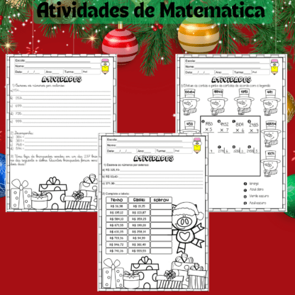Atividades Português e Matemática Natal 1º ano ao 5º ano - Image 17