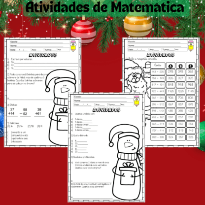 Atividades Português e Matemática Natal 1º ano ao 5º ano - Image 16