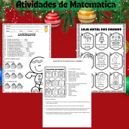Atividades Português e Matemática Natal 1º ano ao 5º ano - Image 15