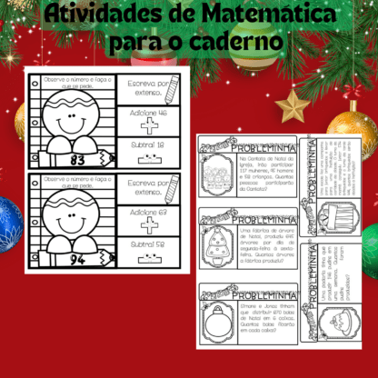 Atividades Português e Matemática Natal 1º ano ao 5º ano - Image 13