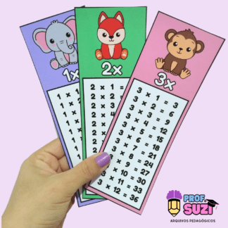 CARDS TABUADA DOS ANIMAIS