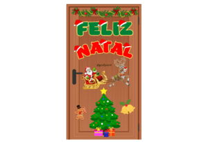 Painel porta natalino