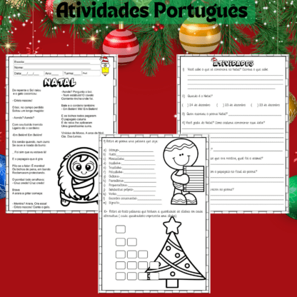 Atividades Português e Matemática Natal 1º ano ao 5º ano - Image 5