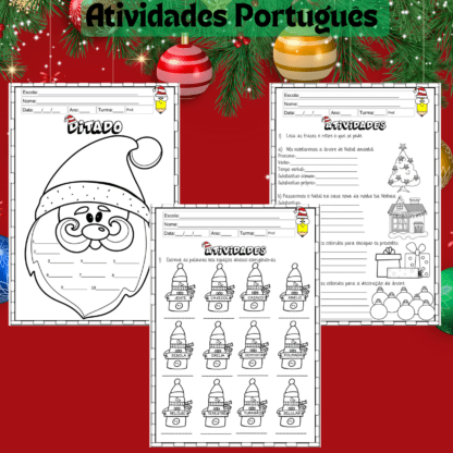 Atividades Português e Matemática Natal 1º ano ao 5º ano - Image 4