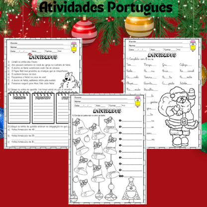 Atividades Português e Matemática Natal 1º ano ao 5º ano - Image 12