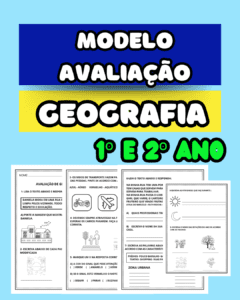 avaliação de geografia 1º ou 2º ano