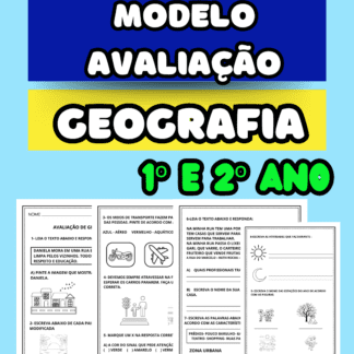 avaliação de geografia 1º ou 2º ano