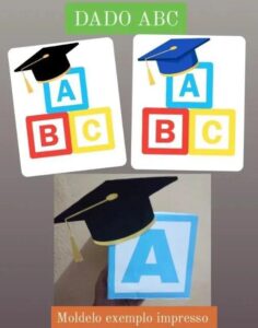 Cubo do abc para formatura