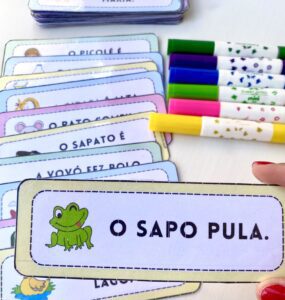 Fichas de leitura: Frases