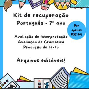 Kit de Recuperação de Português – 7º ano