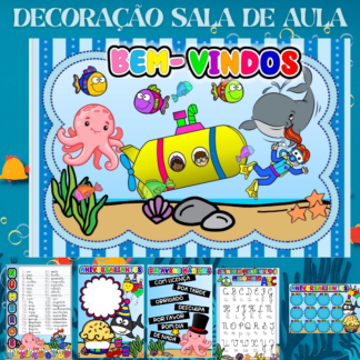 Decoração sala de aula Fundo do mar