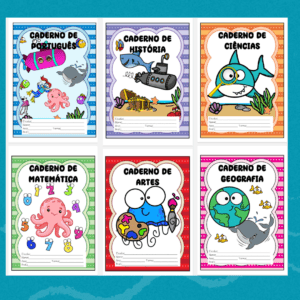 Capas de caderno Fundo do mar