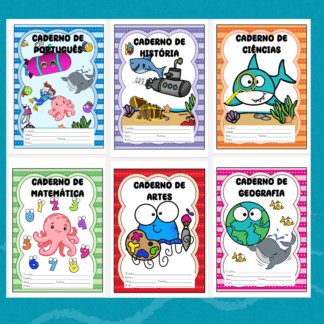 Capas de caderno Fundo do mar