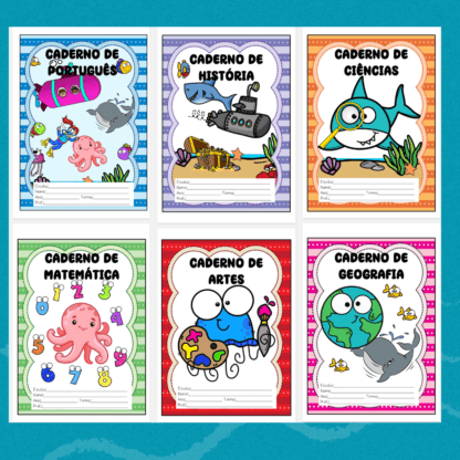 Capas de caderno Fundo do mar
