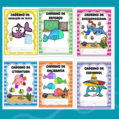 Capas de caderno Fundo do mar - Image 2