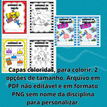 Capas de caderno Fundo do mar - Image 3