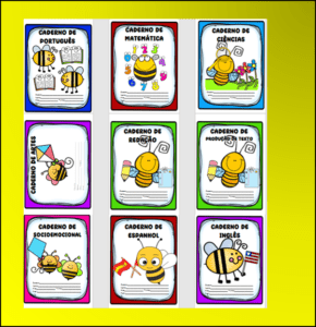 CAPAS DE CADERNO ABELHAS