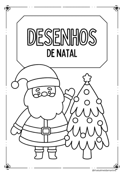 DESENHOS TEMA NATAL PARA COLORIR