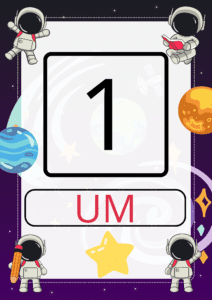 NUMERAL DE PAREDE ASTRONAUTA