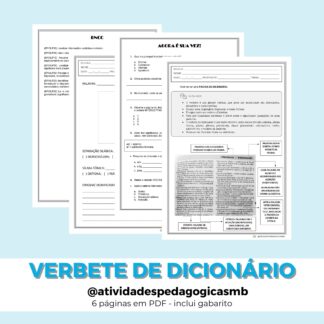 ATIVIDADE - Gênero textual verbete de dicionário (PDF)