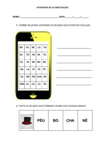 ATIVIDADE ALFABETIZAÇÃO