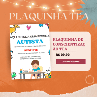 Placa de Conscientização: Respeite os Momentos de Crise das Pessoas Autistas (na escola)