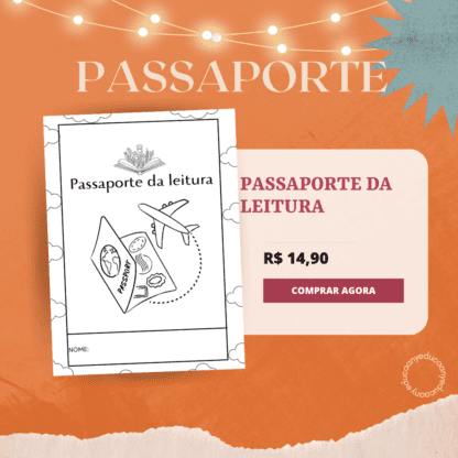 Livro para catalogação de livros - Passaporte da Leitura para Crianças