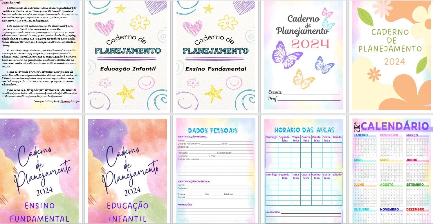 Caderno de Planejamento 2024 para Professores