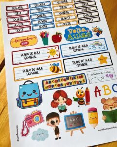 KIT ADESIVOS PLANO DE AULA + INCENTIVOS