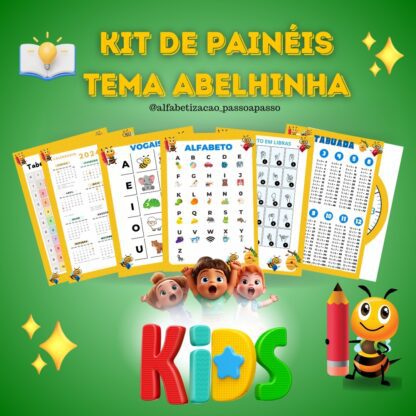 Kit de Painéis Educativos Abelhinha