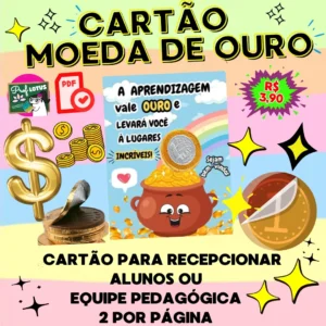 CARTÃO A APRENDIZAGEM VALE OURO