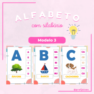 Alfabeto colorido com silabário