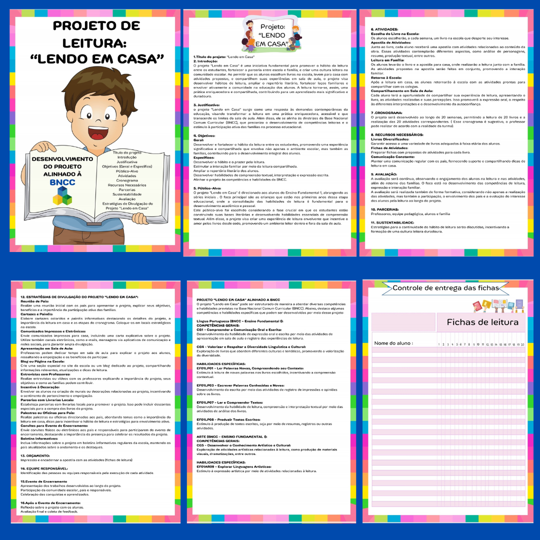 PROJETO DE LEITURA "LENDO EM CASA" - Imagem 3