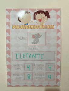 Cartaz Palavrinha do Dia