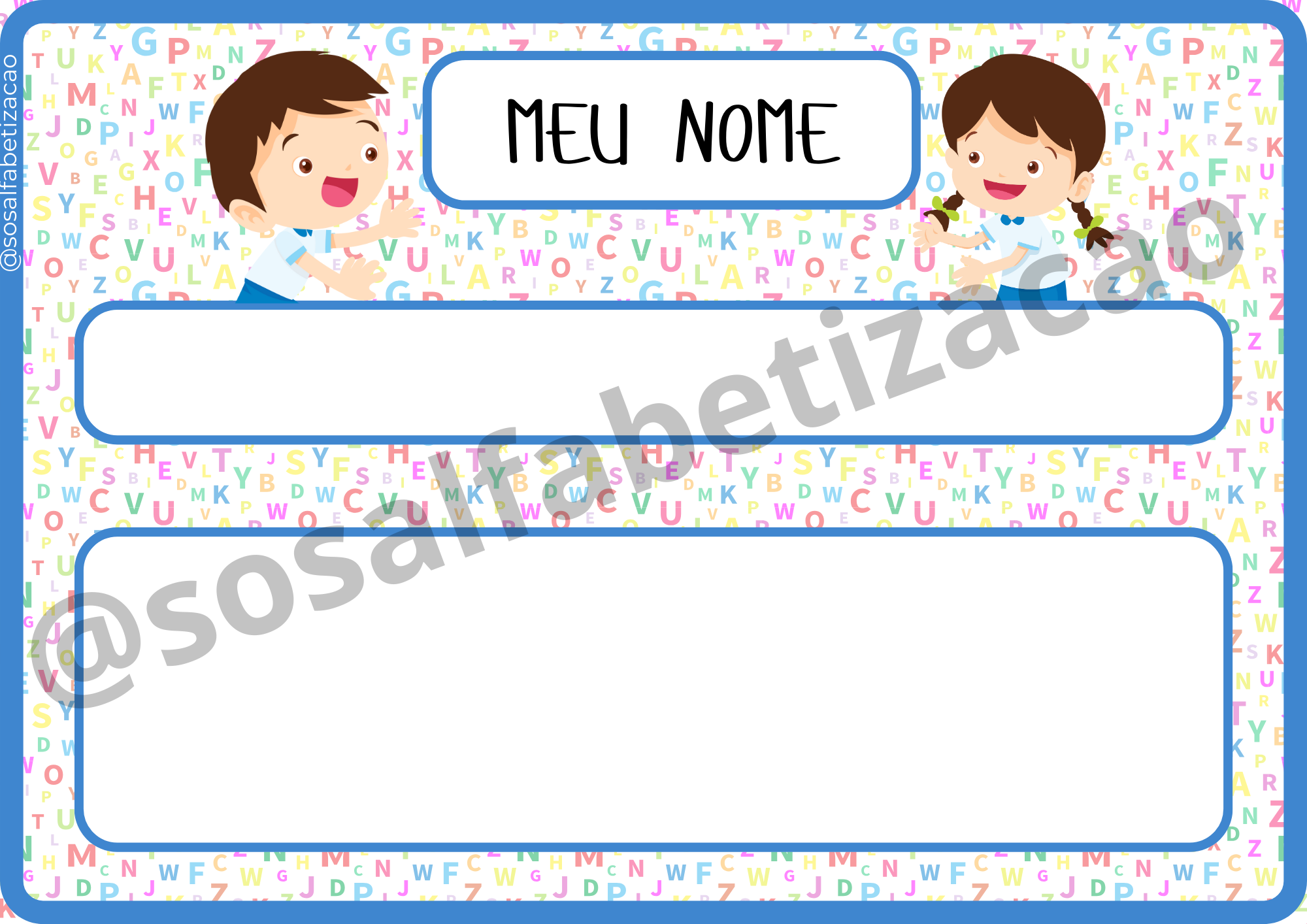 Pega letras-Nomes