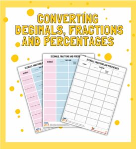 Converting Decimals, Fractions and Percentages