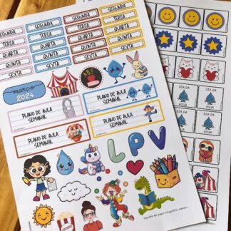 KIT ADESIVOS PLANO DE AULA + INCENTIVOS