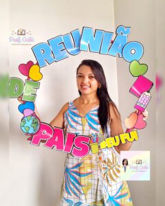 Moldura + mimos reunião de Pais
