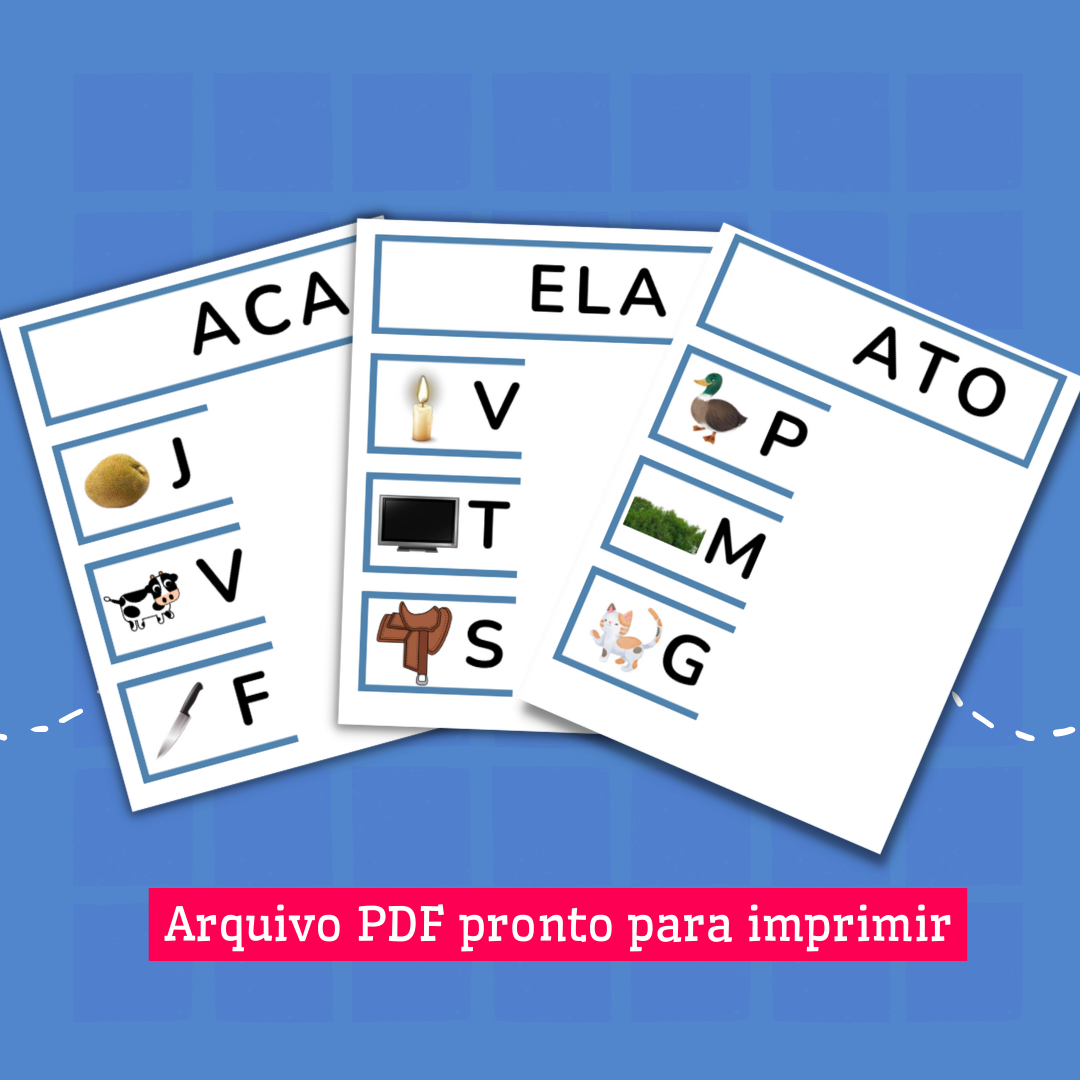 Recurso de troca para alfabetização